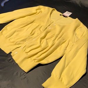 The Limited button up yellow sweater.  Size XL. NWT